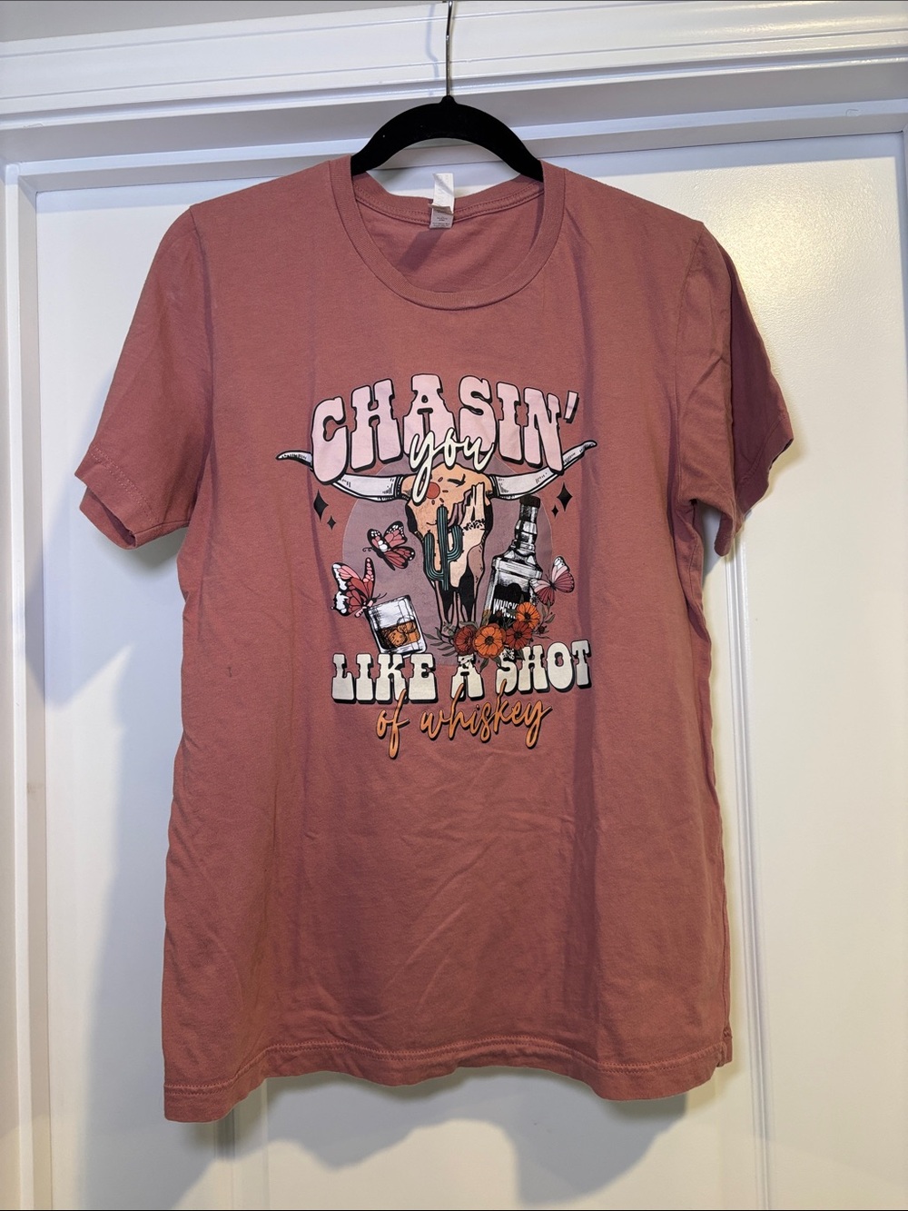 Bella Canvas Dusty Rose 'Chasin' You Like a Shot' Graphic Tee